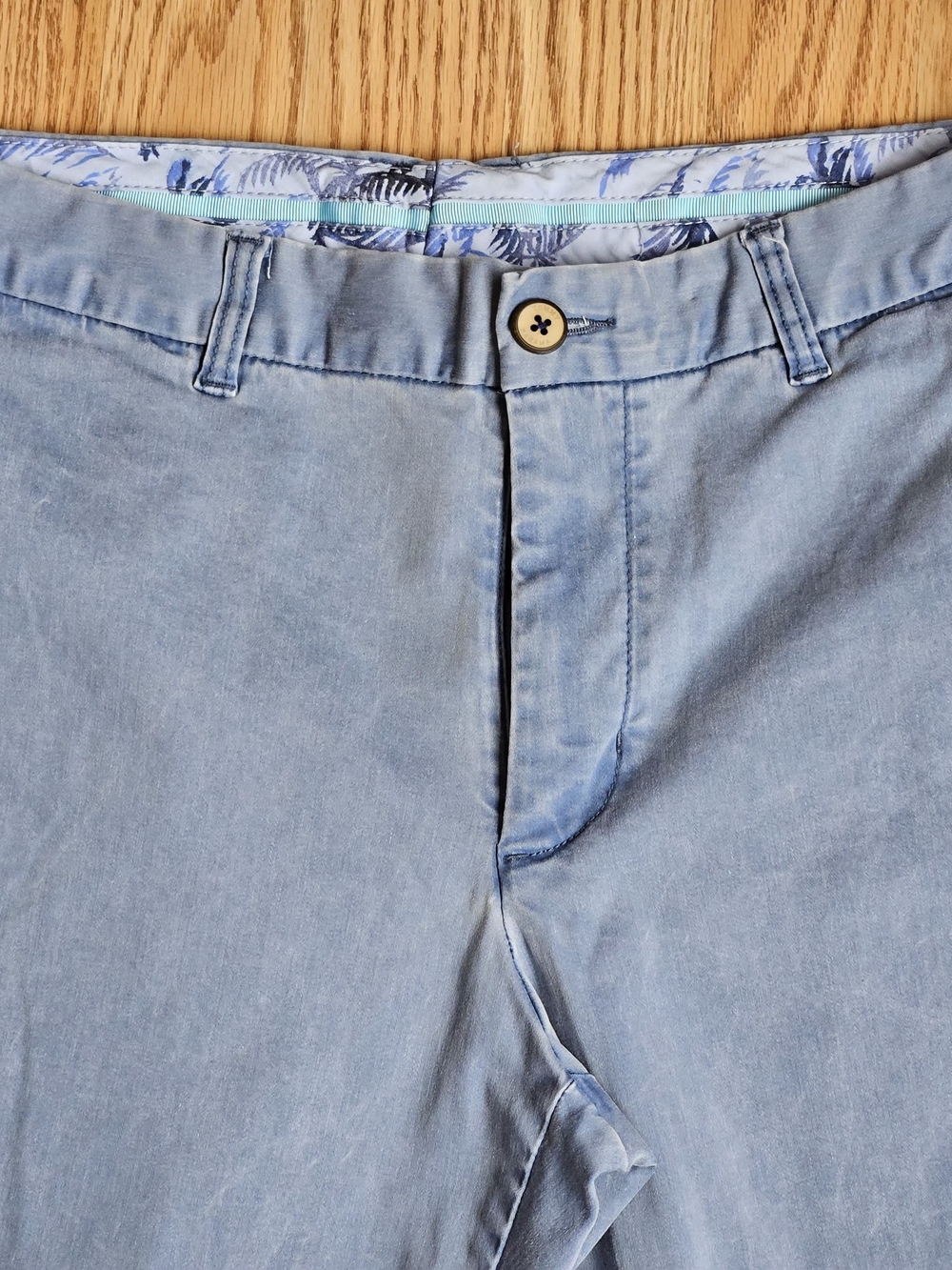 ​Tommy Bahama Boracay Island Chino Pants - Dusty Blue Stretch Cotton/Tencel - Picture 5 of 16